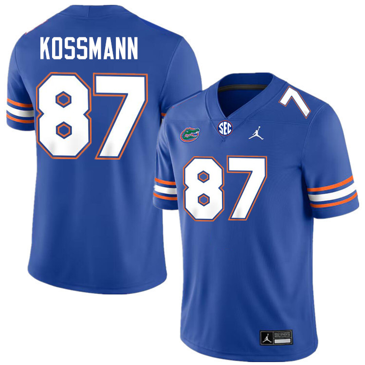 Cameron Kossmann Florida Jersey,Florida Gators #87 Cameron Kossmann Uniforms,Jersey Youth-Royal